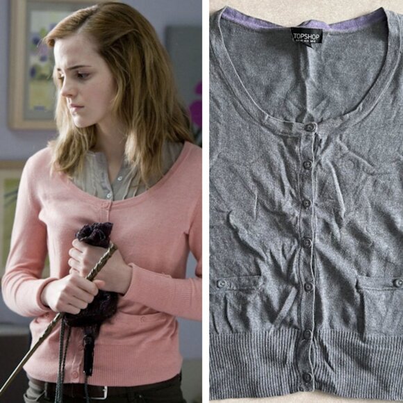Topshop Knitted Scoop Neck Cardigan ALT ASO Hermione Granger - Picture 1 of 8